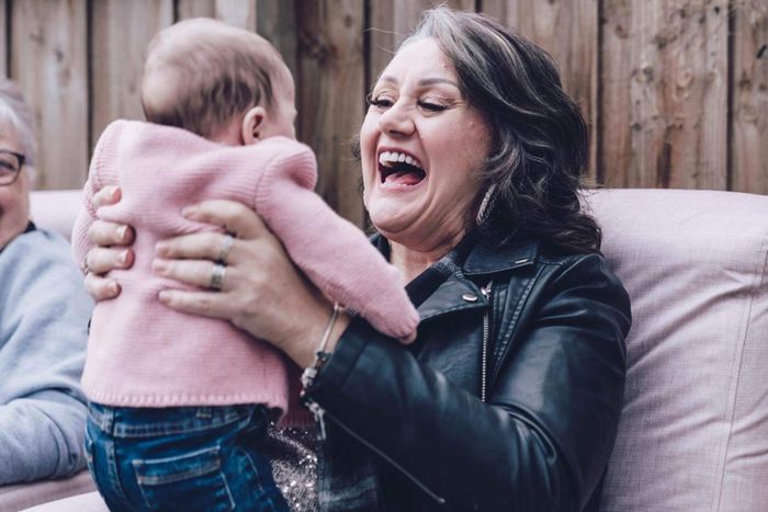 Leanne Delgado with her fifth grandchild, Mackenzie. PHOTO: BETHANY DELGADO